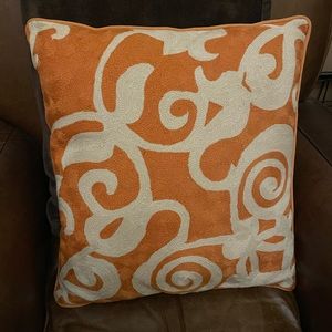 Saffron & Cream colored 28” throw pillows